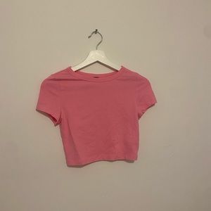Pink Cropped Shirt